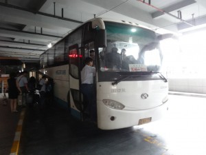 上海虹橋空港から蘇州へ向かうバス