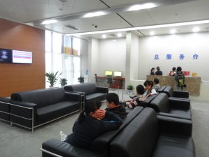 蘇州シティエアターミナルの待合室