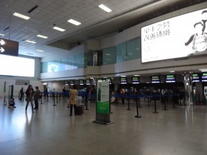 上海虹橋国際空港Ｔ１のＡエリア内部