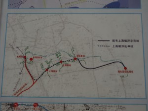 上海リニアの虹橋駅乗入れ計画図