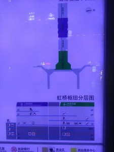 上海虹橋ターミナルの分布図