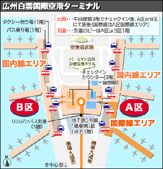 広州白雲国際空港ターミナル図